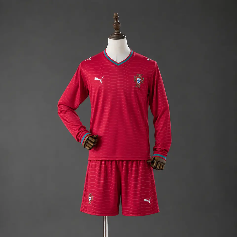 2026 Portugal Home Long Sleeve Kids Kit 1