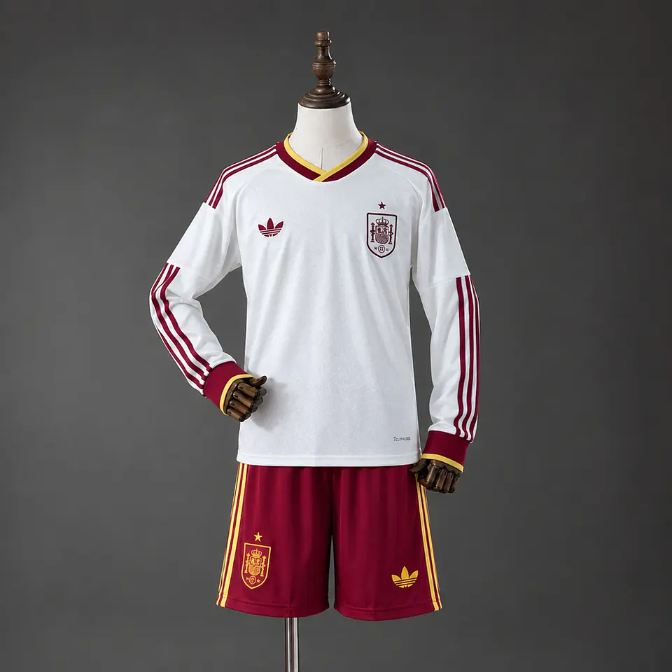 2026 Spain Away Long Sleeve Kids Kit 1