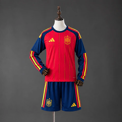 2026 Spain Home Long Sleeve Kids Kit