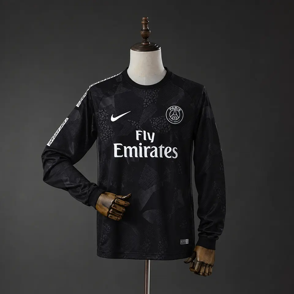 2017-18 PSG Third Long Sleeve Jersey 1