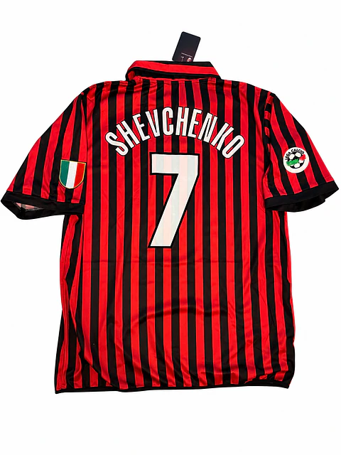 Authentic 2000-01 AC Milan Centenary Reproduction Andriy Shevchenko #7 Jersey