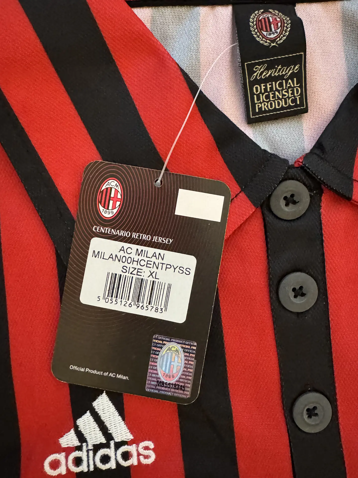 Authentic 2000-01 AC Milan Centenary Reproduction Andriy Shevchenko #7 Jersey 6