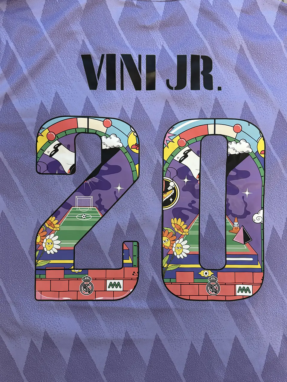 Authentic 2022-23 Real Madrid Away Vinicius Jr. #20 Common Goal Charity Nameset Jersey 3