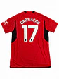 Authentic 2023-24 Manchester United Home Alejandro Garnacho #17 Player Edition Jersey - thumbnail 1