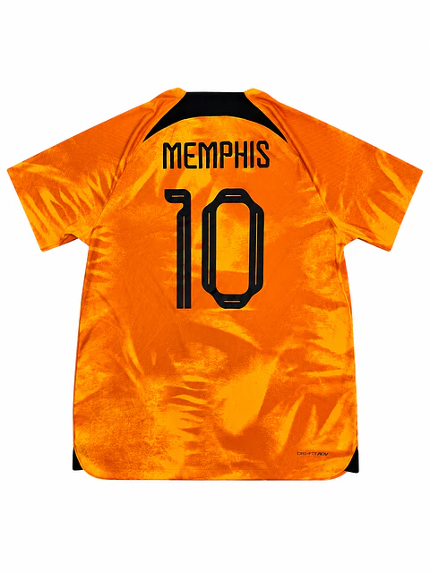 2022 Netherlands Home Memphis Depay #10 Player Edition Jersey