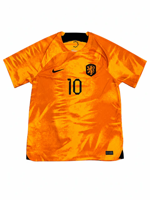 2022 Netherlands Home Memphis Depay #10 Player Edition Jersey