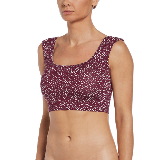 Crop Top Nike Swim Reversible NESSC318 Rosado 1