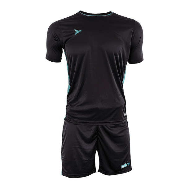 Uniforme Mitre Manchester Delta Eco Adulto Negro-Turquesa 1