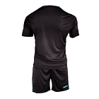 Uniforme Mitre Manchester Delta Eco Adulto Negro-Turquesa 3
