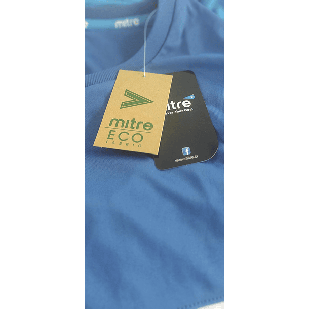 Uniforme Mitre Manchester Delta Eco Adulto Celeste-Naranjo 3
