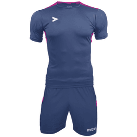 Uniforme Mitre Manchester Delta Eco Adulto Azul Marino-Fucsia