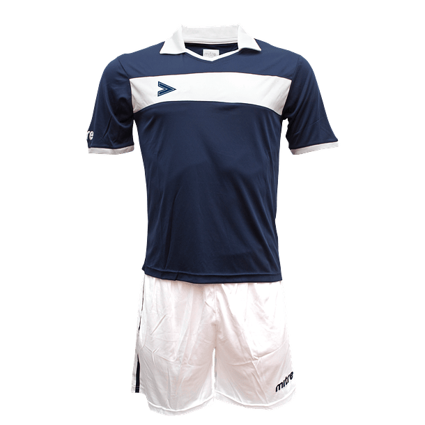 Uniforme Mitre London Delta Eco Adulto Azul Marino-Blanco 1