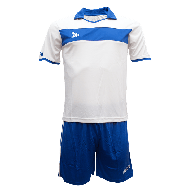 Uniforme Mitre London Delta Eco Adulto Blanco-Azulino 1