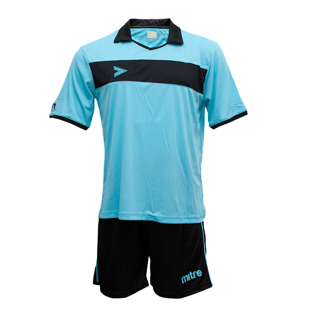 Uniforme Mitre London Delta Eco Adulto Celeste-Negro 1