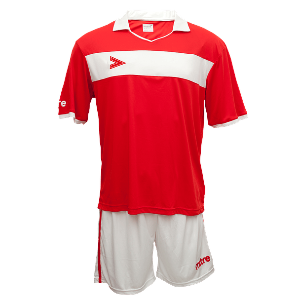 Uniforme Mitre London Delta Eco Adulto Rojo-Blanco 1