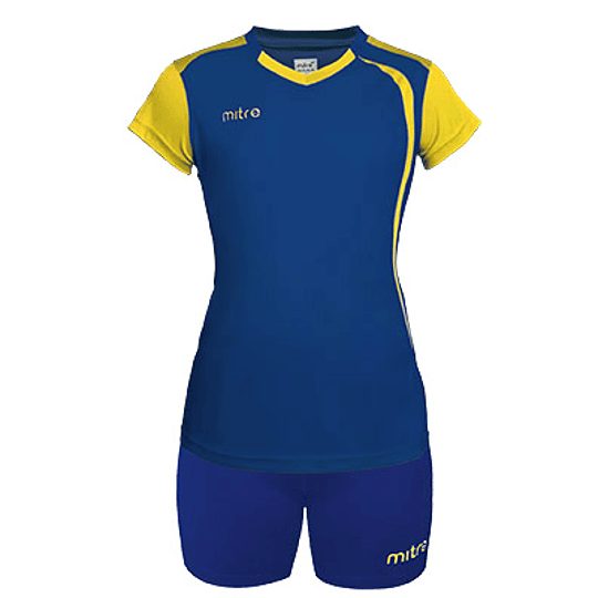 Kit Voleibol Mitre Mujer Azulino-Amarillo