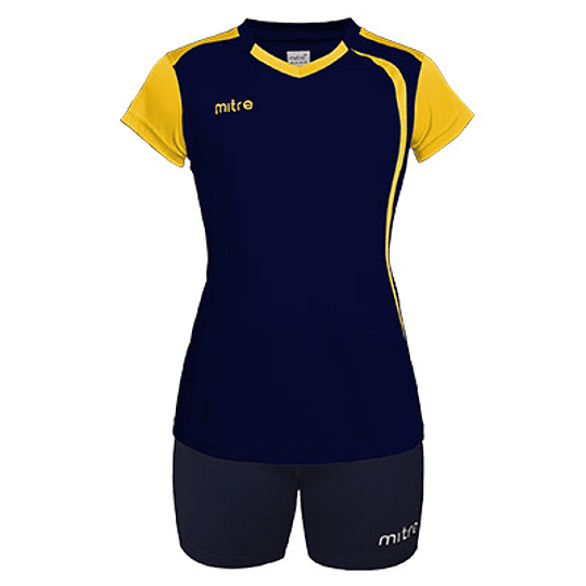 Kit Voleibol Mitre Mujer Azul Marino-Amarillo