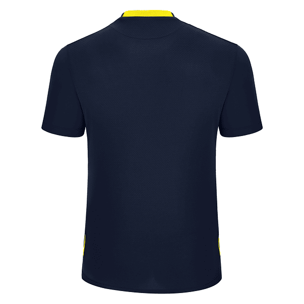 Polera Shedir Macron Hombre Azul Marino-Amarillo 8