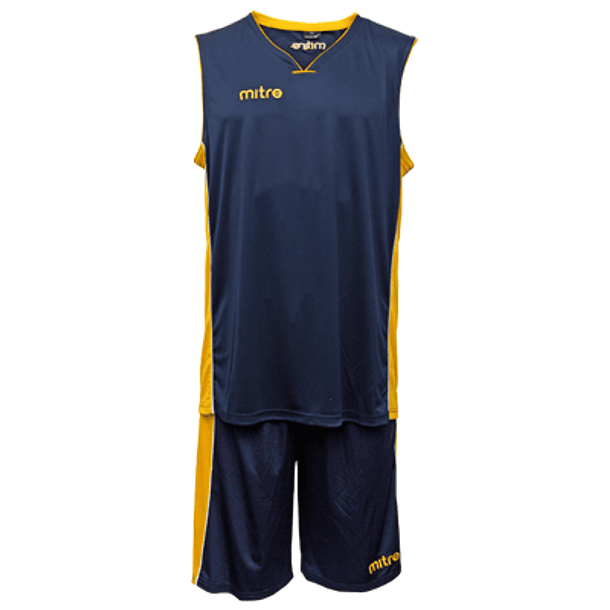Uniforme Básquetbol Mitre Azul Marino-Amarillo