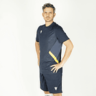 Polera Shedir Macron Hombre Azul Marino-Amarillo 2