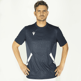 Polera Shedir Macron Hombre Azul Marino-Blanco