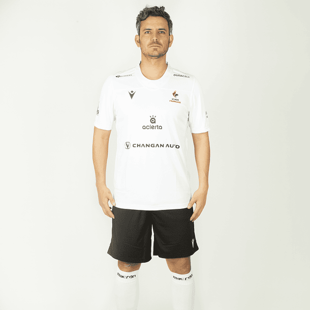 Camiseta Macron Hombre Blanco Peridot Rugby Stade Francais Visita 3