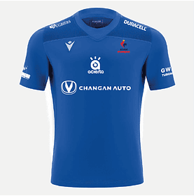 Camiseta Macron Hombre Azulino Peridot Rugby Stade Francais Local