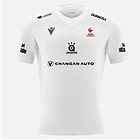 Camiseta Macron Hombre Blanco Peridot Rugby Stade Francais Visita 1