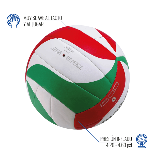 Balón de Vóleibol Molten V5M-1500 Serve 5