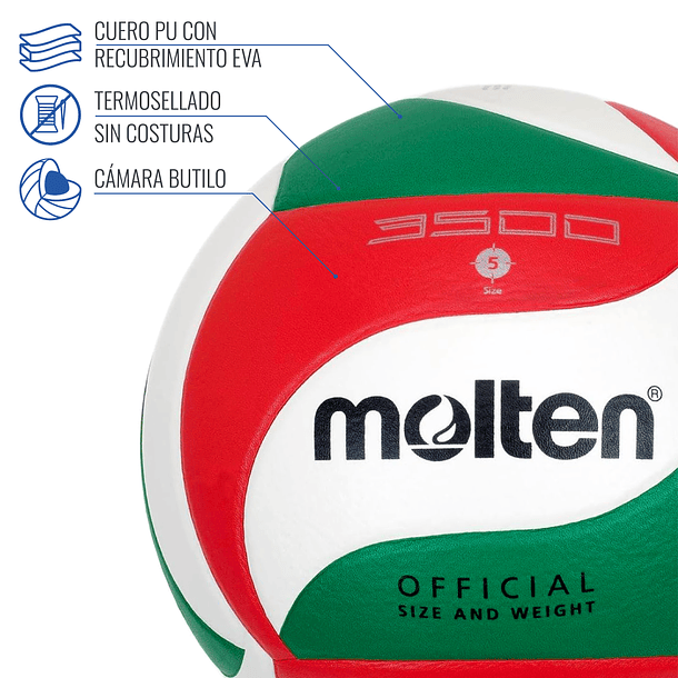 Balón de Vóleibol Molten V5M 3500 Soft Touch 3
