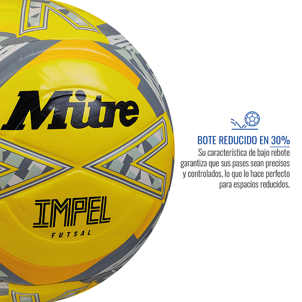 Balón de Futsal - Futbolito Mitre Impel Amarillo T4 7