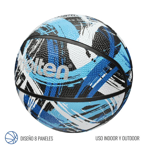 Balón Básquetbol Molten BF1601 Azulino/Negro 2