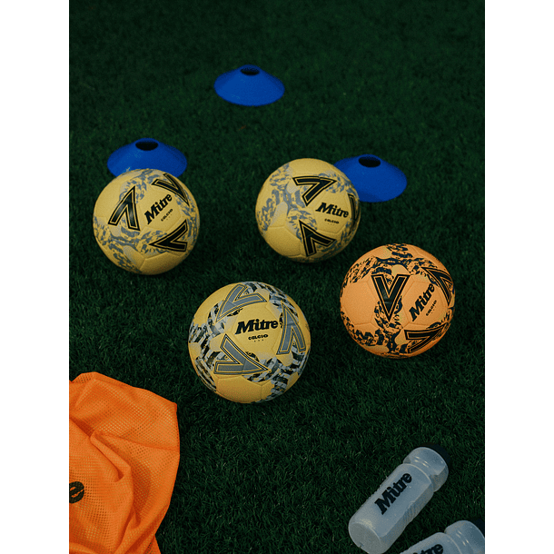 Balón Fútbol Calcio (Naranjo/Negro/Azulino, T.5) 7