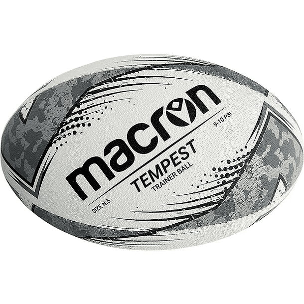 Balón de Rugby Macron Tempest | Training Ball (Blanco/Negro) Talla 3 2