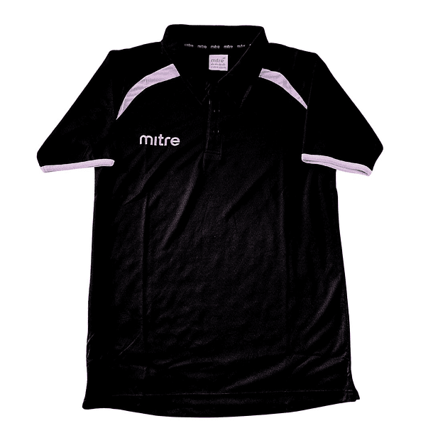 Polera Mitre Hombre Pique (Negro/Blanco) Talla S 1