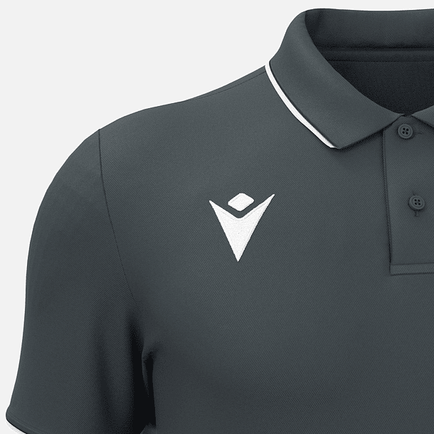 Macron Draco Hero Polera Polo Unisex Gris/Blanco 5