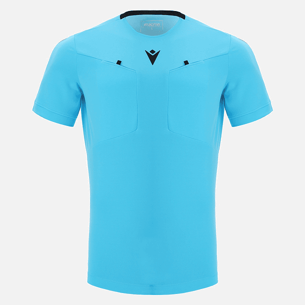 Macron Camiseta Árbitro Frisk (Celeste Flúor – Negro) 1