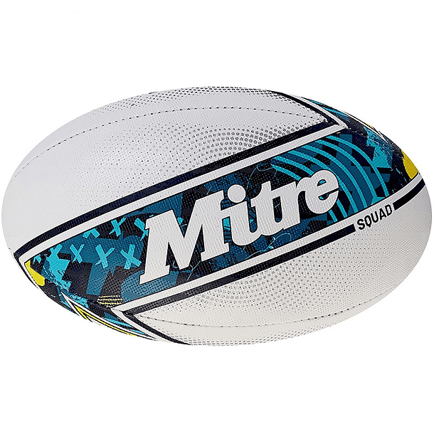 Balon Rugby Squad Blanco/Azul Marino N.4 1