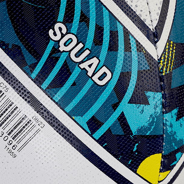 Balon Rugby Squad Blanco/Azul Marino N.4 4