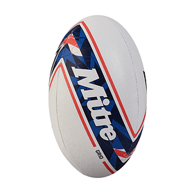 Balon Rugby Grid (Blanco/Azulino/Rojo)