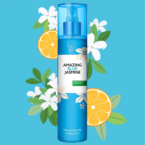 Amazing Blue Jasmine Benetton 236Ml Mujer Body Mist