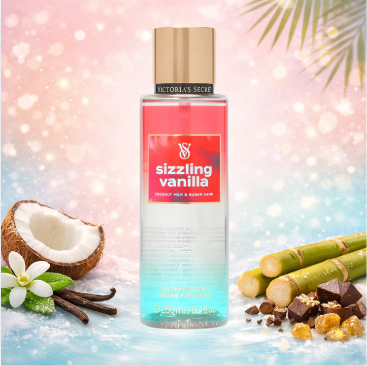 Body Mist Sizzling Vanilla Coconut Milk & Sugar Cane Fragrance Victoria's Secret 250Ml 1
