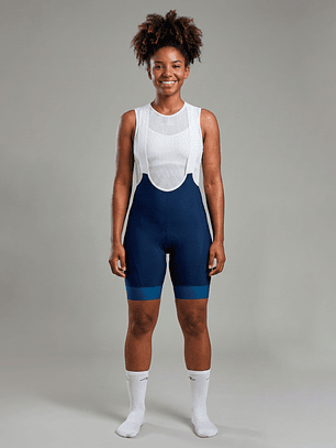 Pantaloneta - Bib Shorts Ciclismo Pro Azul Ocean - Mujer