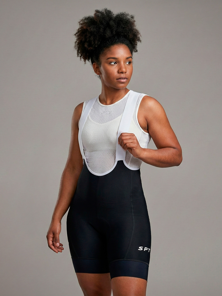 Pantaloneta - Bib Shorts Ciclismo Pro Gris - Mujer 2