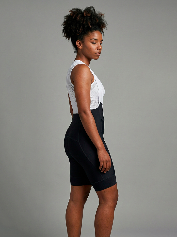 Pantaloneta - Bib Shorts Ciclismo Pro Gris - Mujer 3