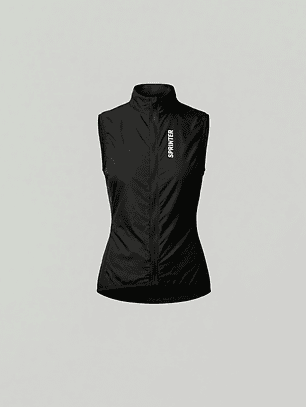 Chaleco Ciclismo Rompe Viento Negro - Mujer