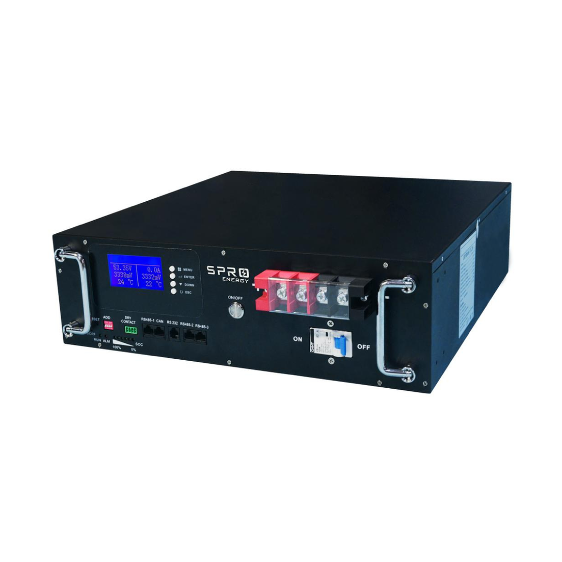 Bateria de litio RACK SUNPRO grado A LIFEPO4 51.2V 100AH 6.000 Ciclos 95% DOD 1