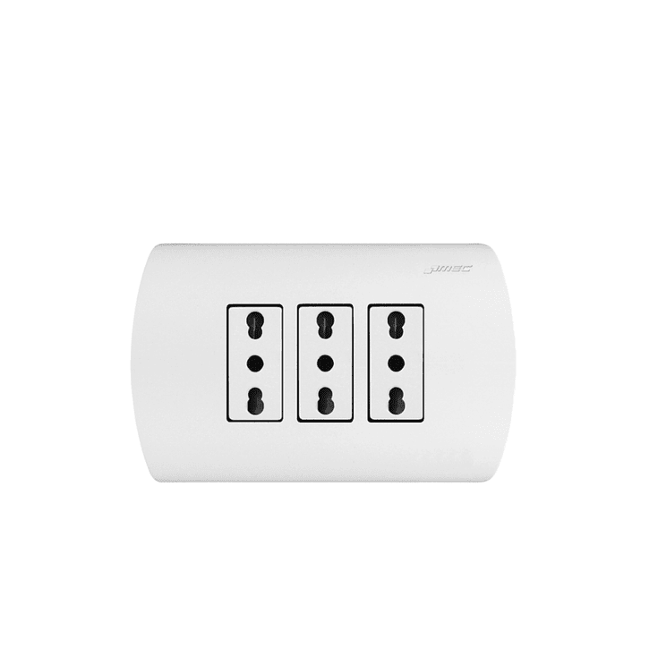 TOMACORRIENTE 10/16 ARIS PRO BLANCO 3 MODULOS 0200AP0558 1