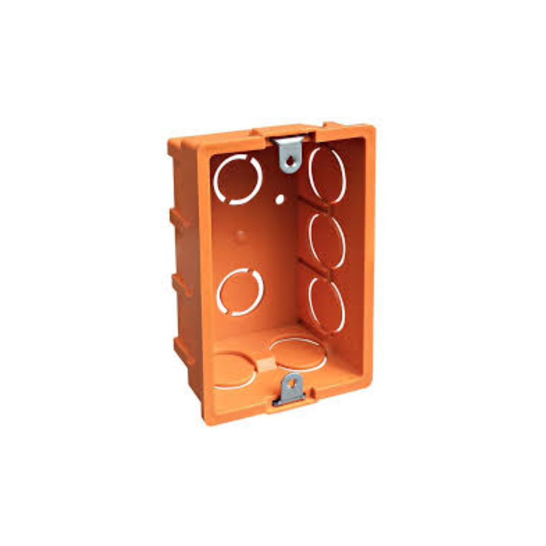CAJA DE DISTR. P/TABIQUE GRAF. METALICA-NARANJA 1