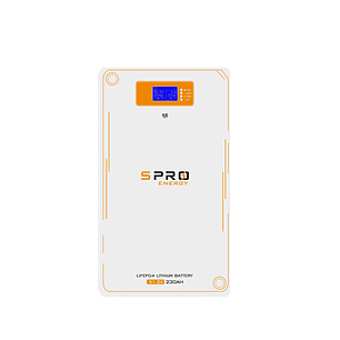 Bateria de litio SUNPRO modelo LC grado A LIFEPO4 51.2V 230AH 6.000 Ciclos 95% DOD 11.7kw con LCD